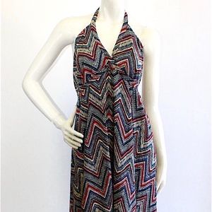 Byrka Relaxed Beach Dress zigzag multicolor